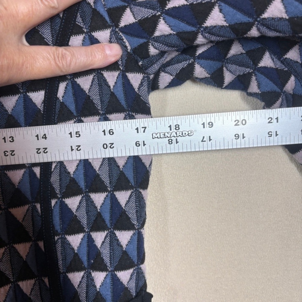 Hei Hei Anthropologie Quilted Vala Knit Blazer Jacket S Blue Prep Grandma Chic - Picture 7 of 8